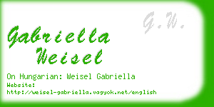 gabriella weisel business card